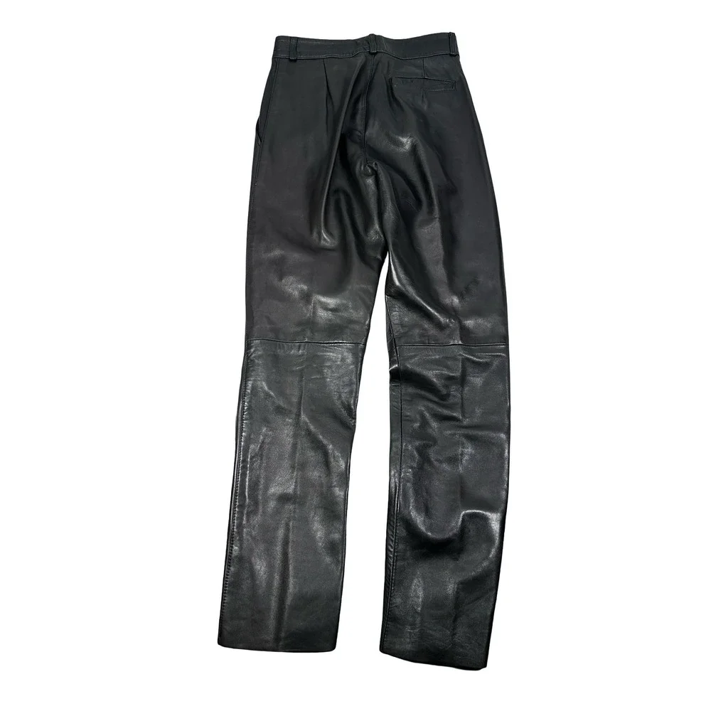 Empreinte Digitale Paris Black Leather Pants Made in‎ France High Waist Size 40